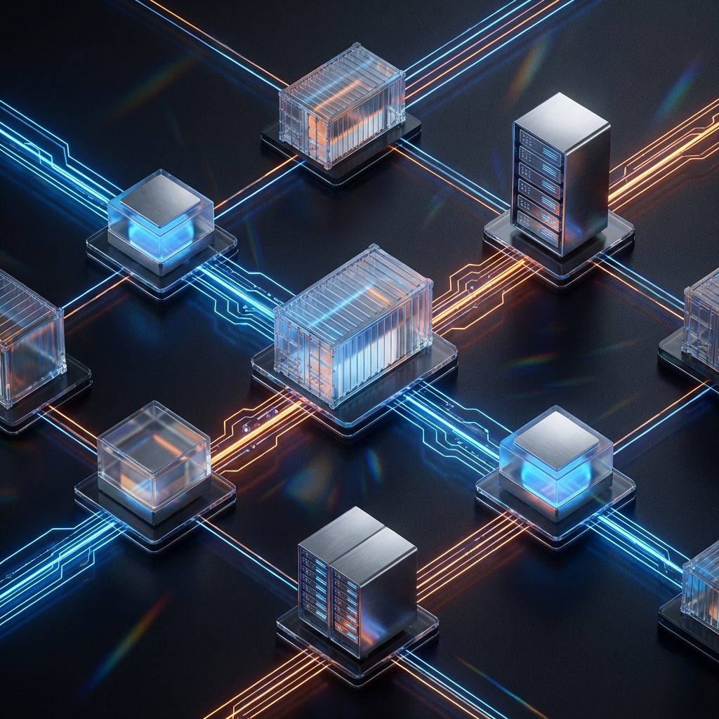Abstract Logistics Technology Illustration